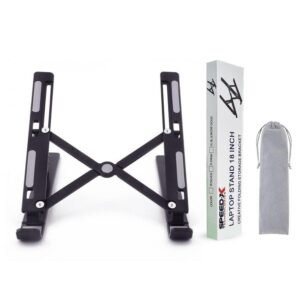 Speed-x 18 Inch Laptop Stand Creative Folding Storage Bracket Black